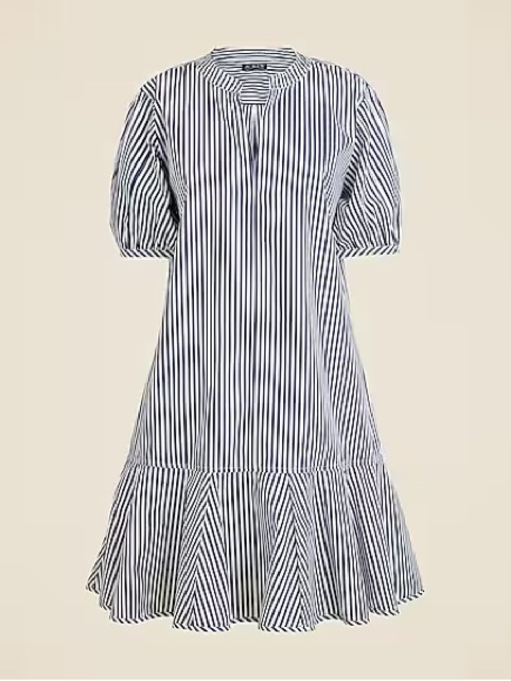J.Crew Delilah dress in striped cotton poplin